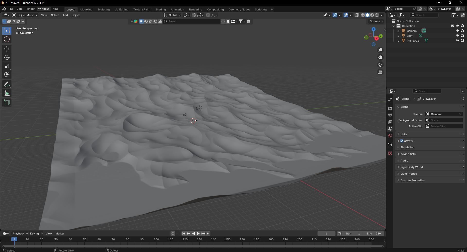 Sand dune Low-poly 3D model_9