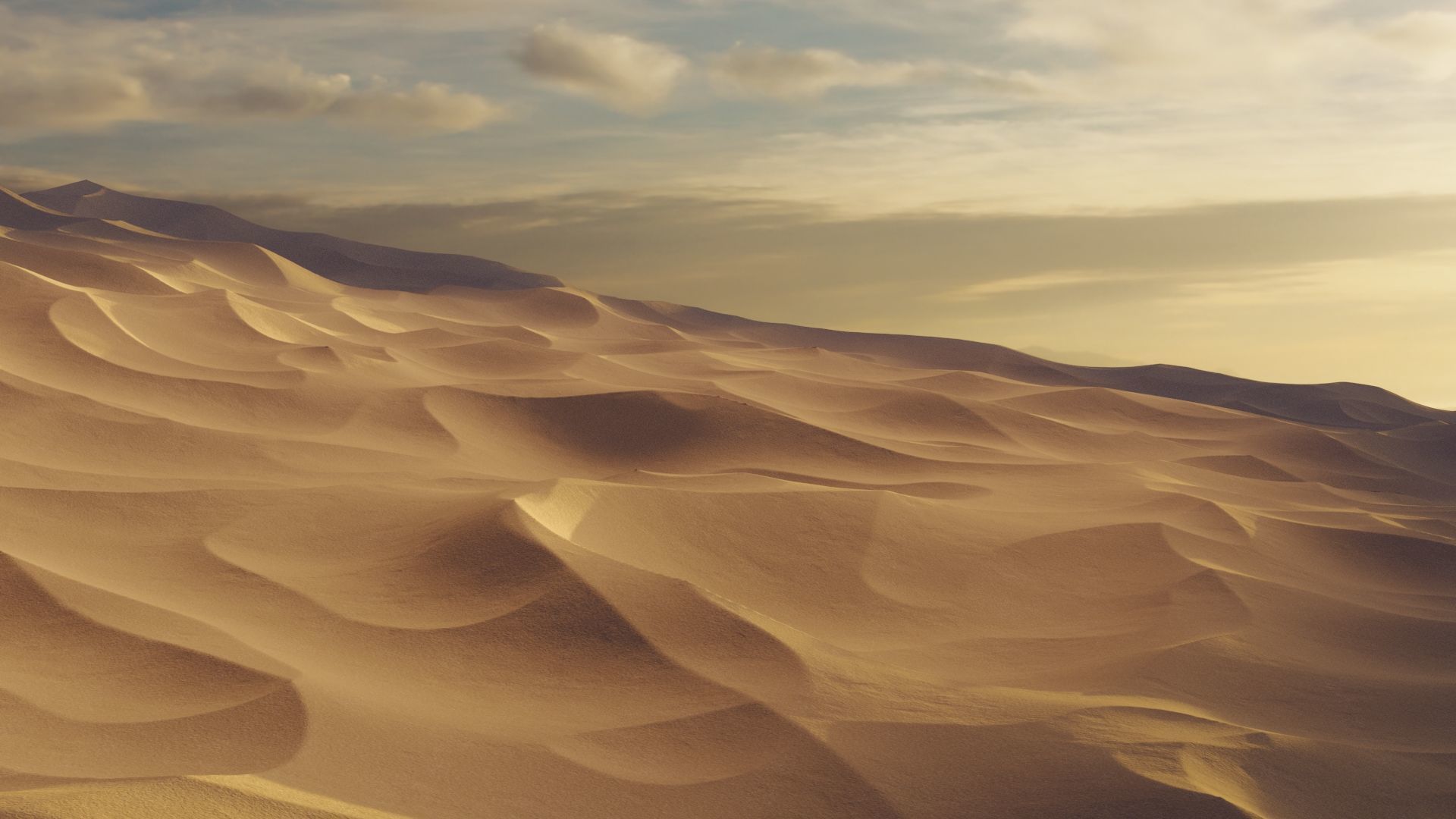 Sand dune Low-poly 3D model_1