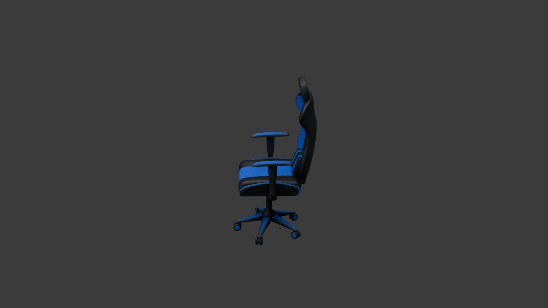 Computer Gaming Chair 3D model_3