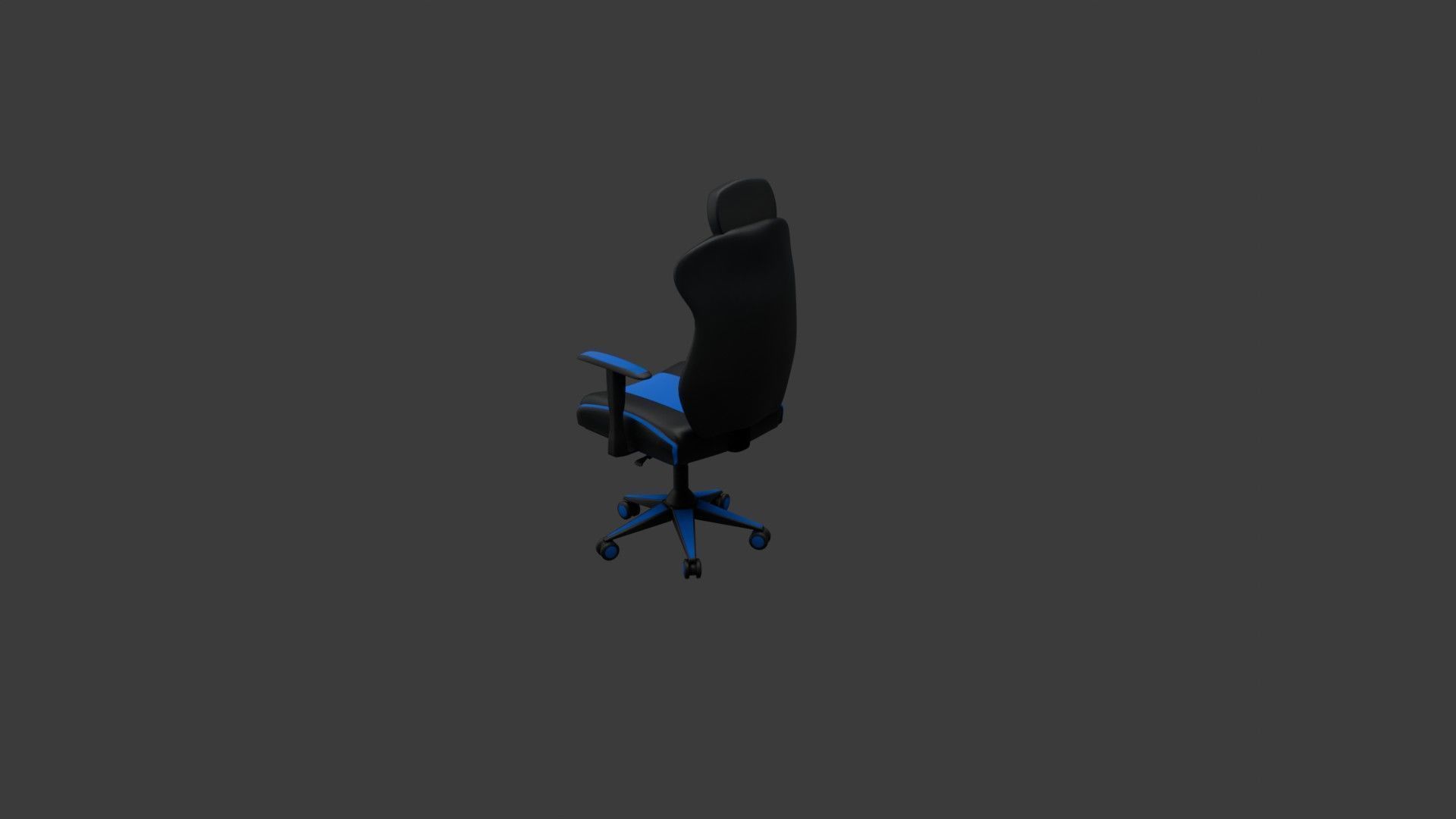 Computer Gaming Chair 3D model_4
