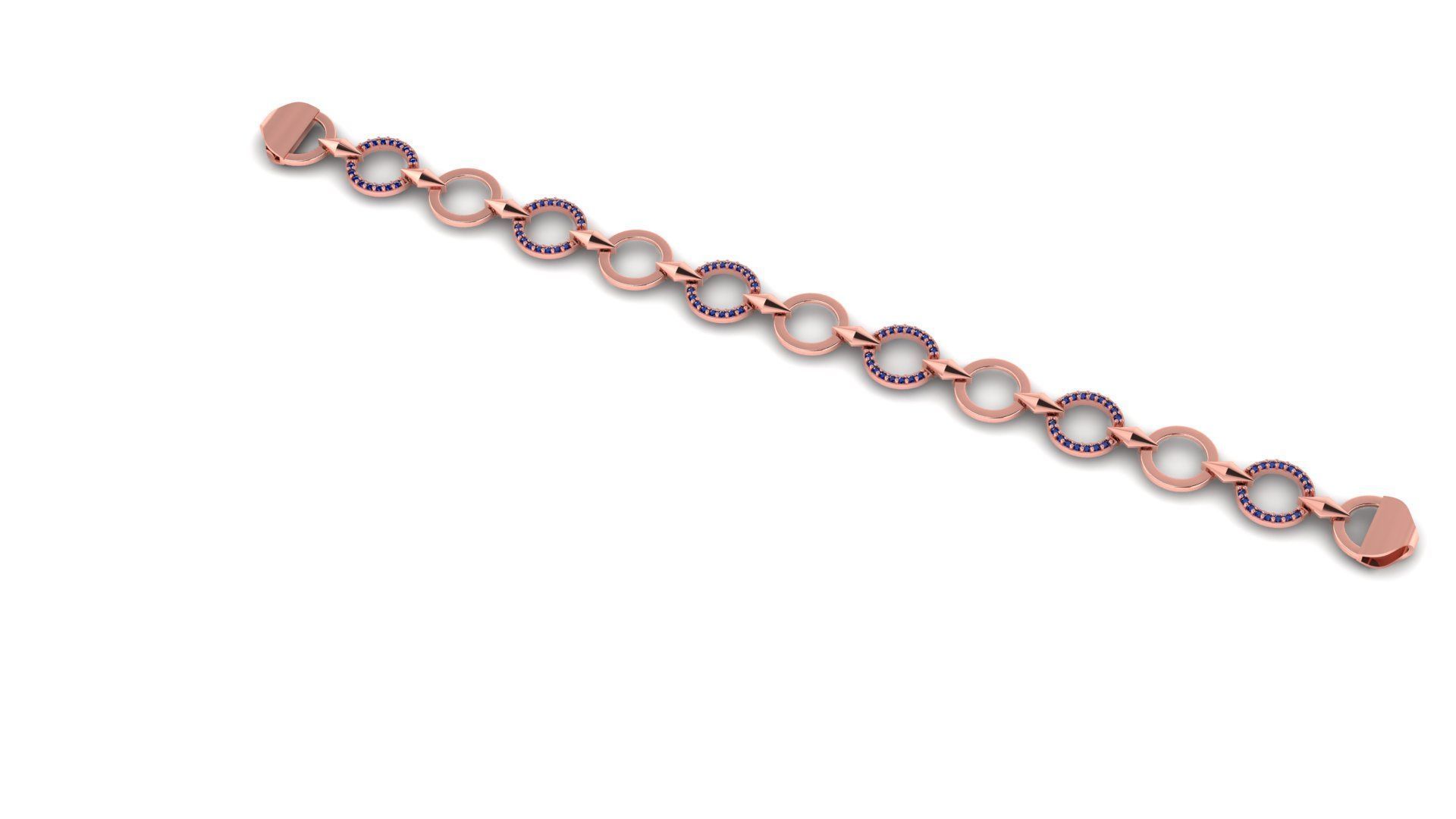 Light Weight Diamond Western type Ladies Bracelets 3D print model_2