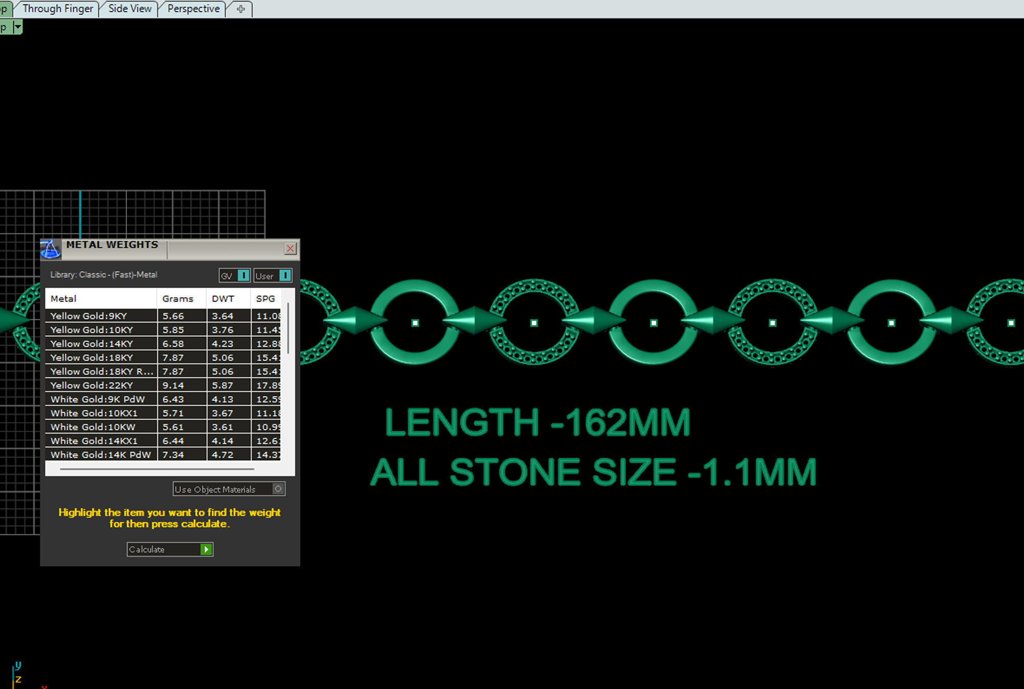 Light Weight Diamond Western type Ladies Bracelets 3D print model_1