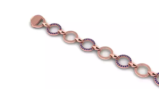 Light Weight Diamond Western type Ladies Bracelets 3D print model