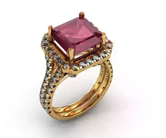 The Emerald Cut Diamond  Ring 