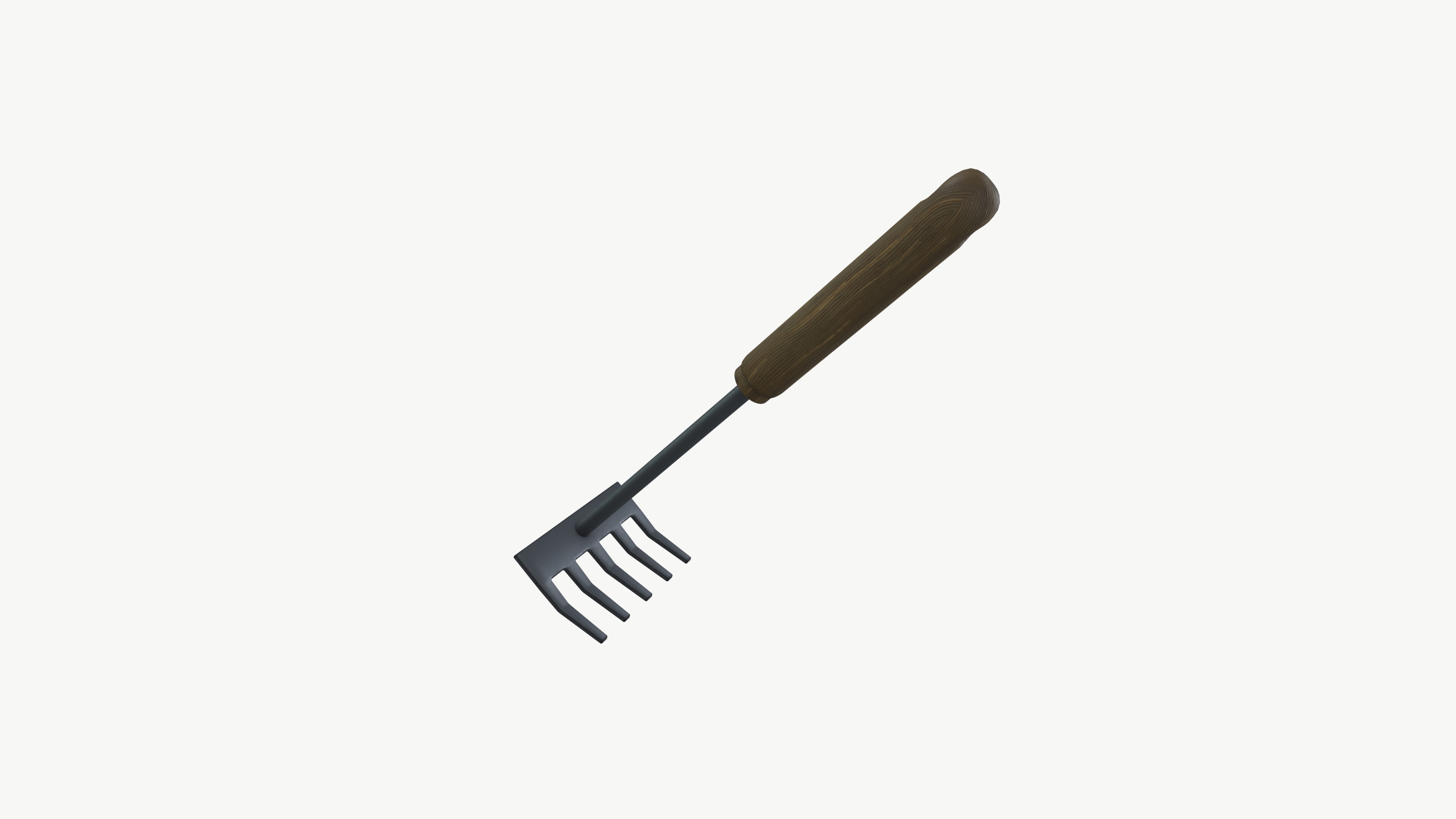 hand rake 3D model_4