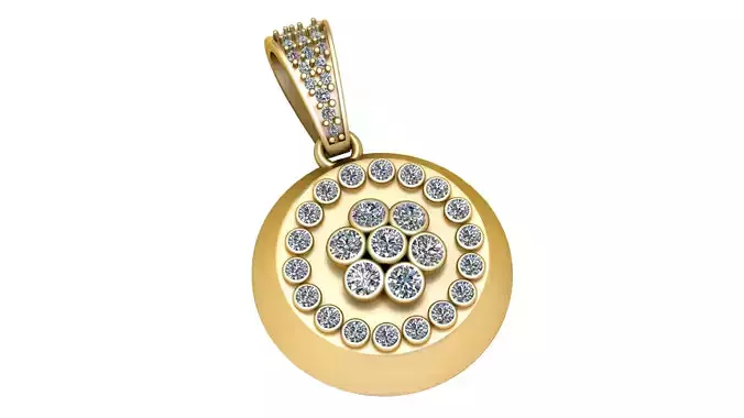 DIAMOND MOISSANITE PENDANT 3D PRINTABLE MODEL 