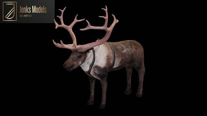 Reindeer Low-poly 3D model