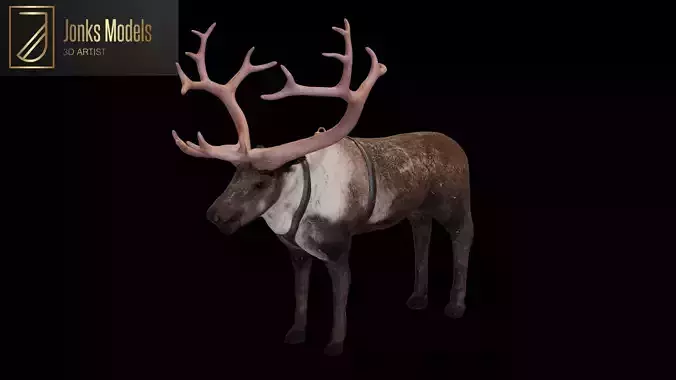 Reindeer Low-poly 3D model