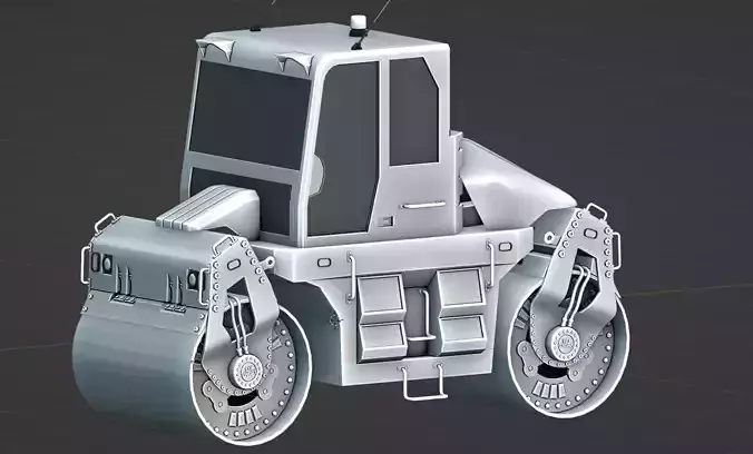 road roller 3d model