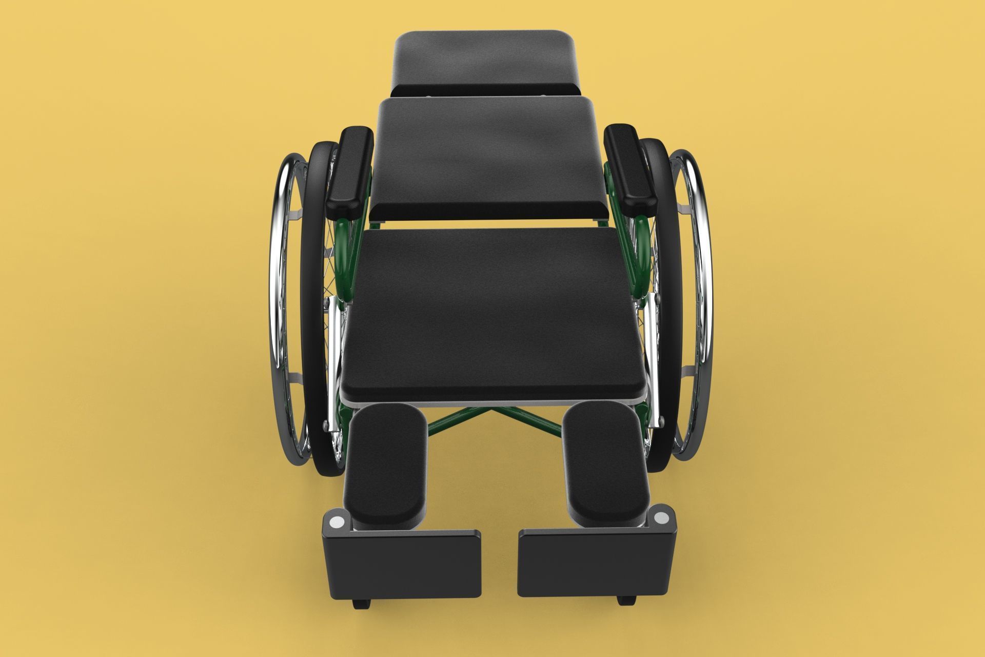RECLINING RECLINE TILT LYING MANUAL FOLDING WHEELCHAIR MEDICAL 3D model_8