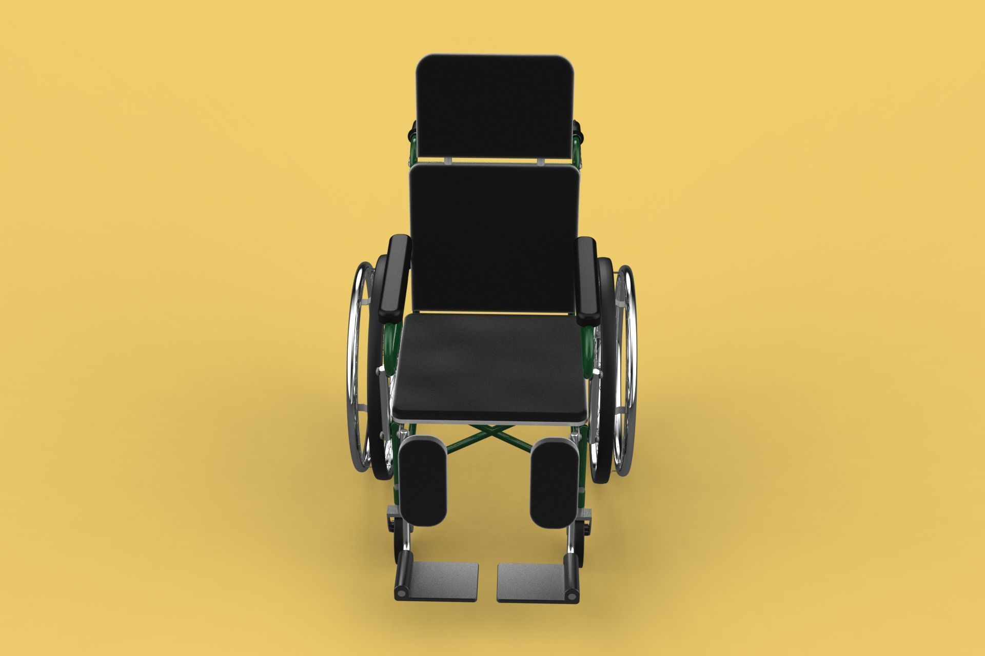 RECLINING RECLINE TILT LYING MANUAL FOLDING WHEELCHAIR MEDICAL 3D model_27