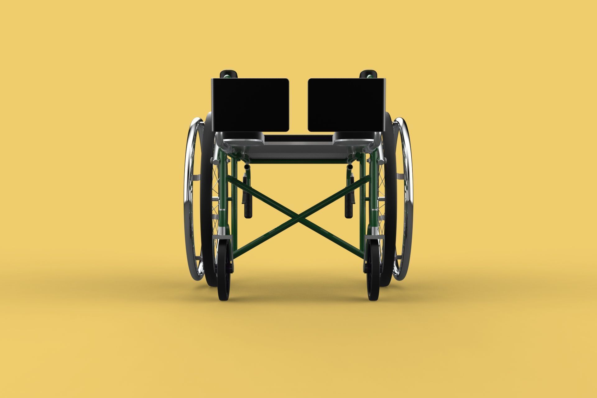 RECLINING RECLINE TILT LYING MANUAL FOLDING WHEELCHAIR MEDICAL 3D model_7