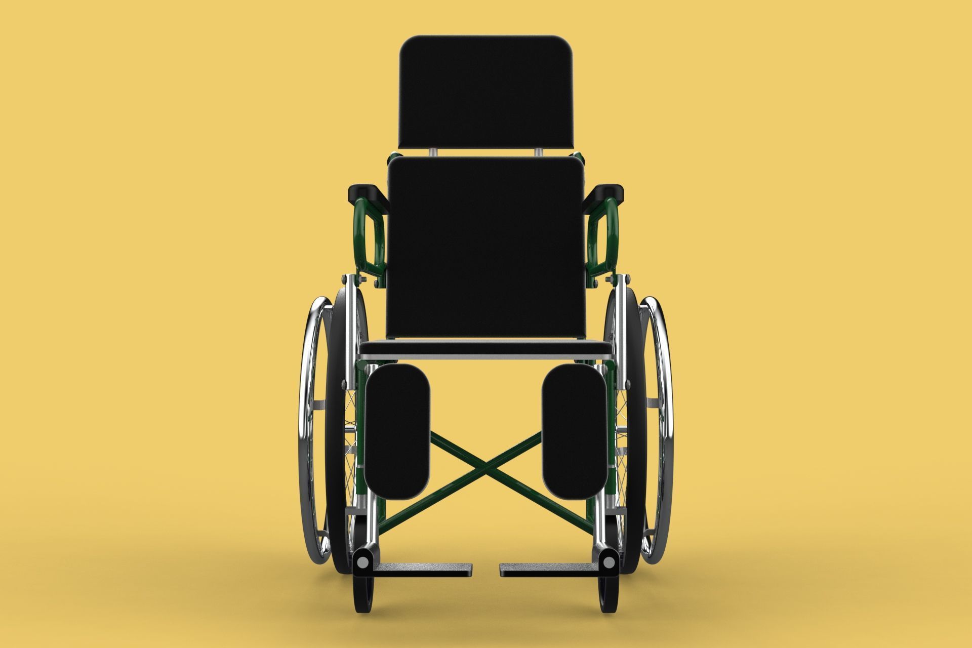RECLINING RECLINE TILT LYING MANUAL FOLDING WHEELCHAIR MEDICAL 3D model_26