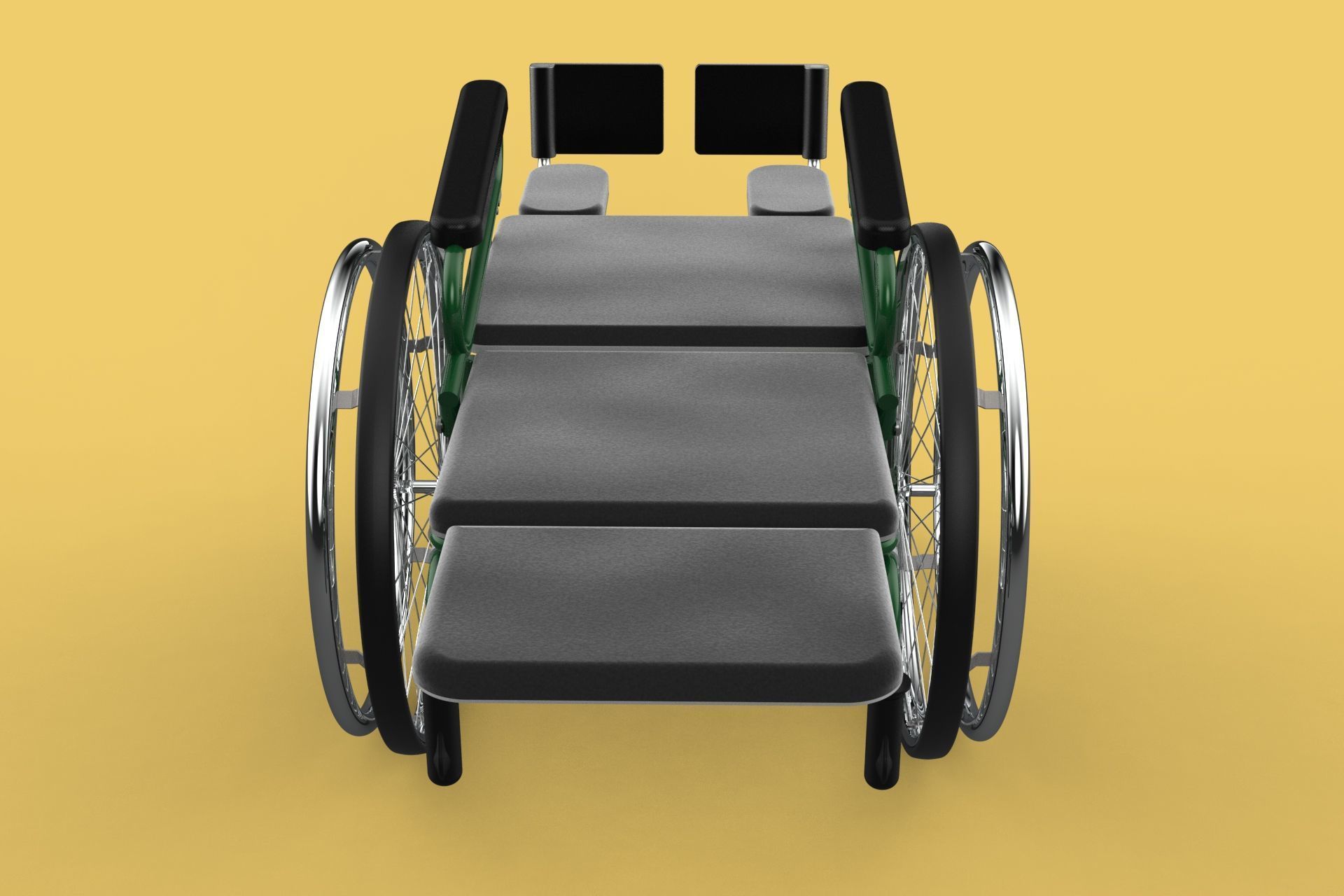 RECLINING RECLINE TILT LYING MANUAL FOLDING WHEELCHAIR MEDICAL 3D model_10