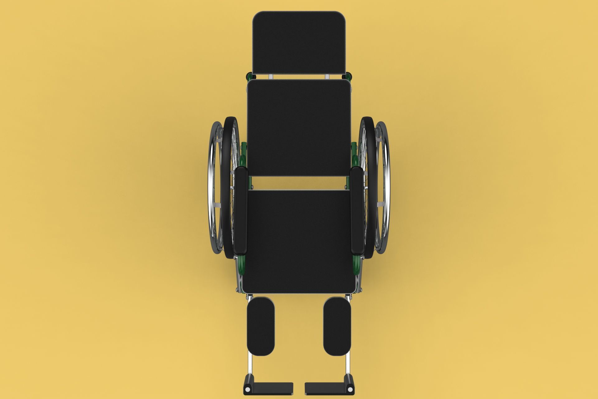 RECLINING RECLINE TILT LYING MANUAL FOLDING WHEELCHAIR MEDICAL 3D model_16