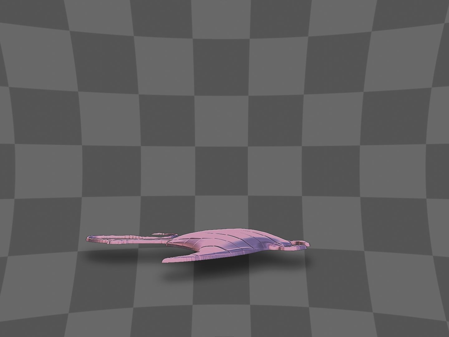 Stingray deco panel  3D print model_3