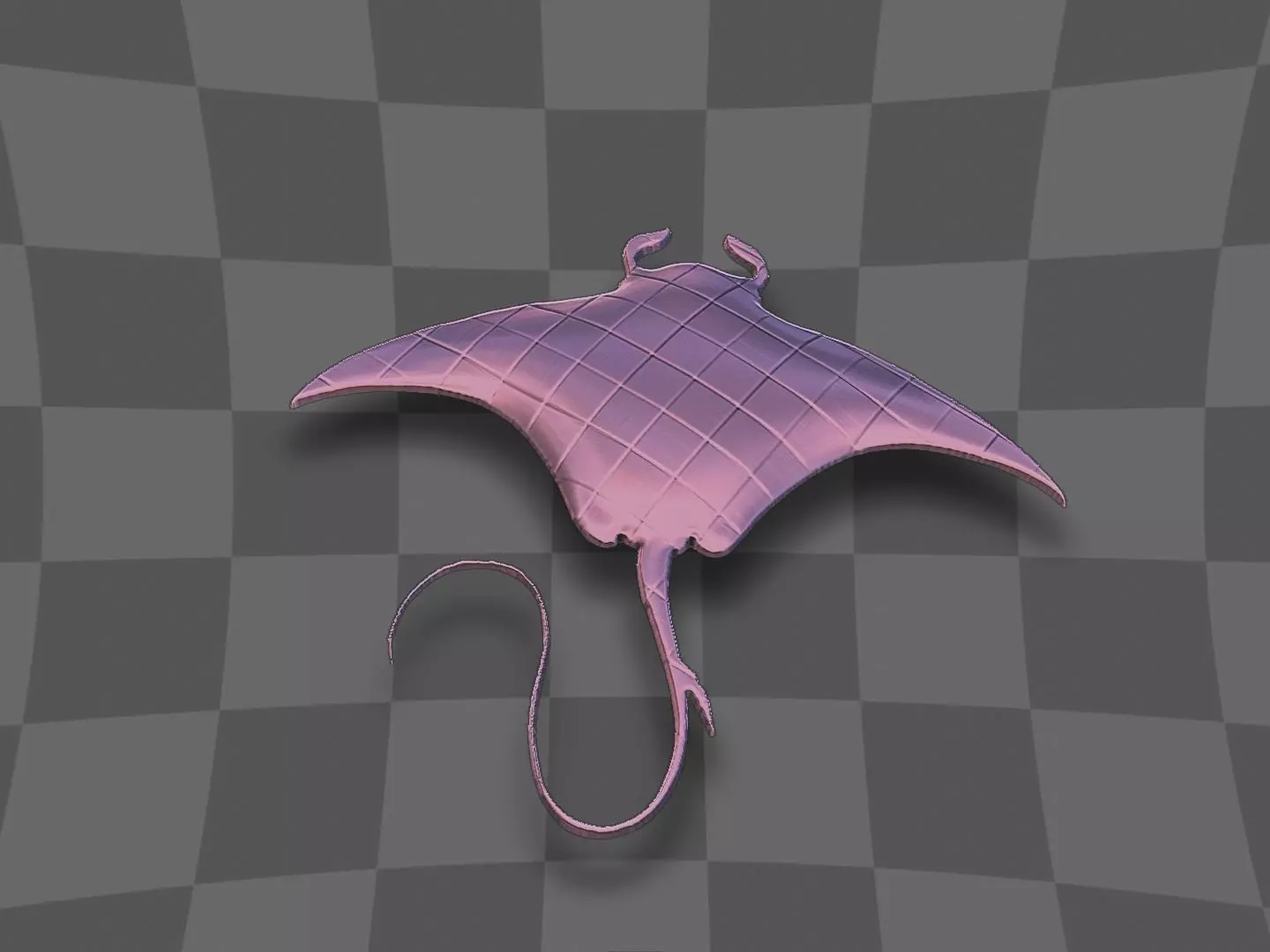 Stingray deco panel  3D print model_0