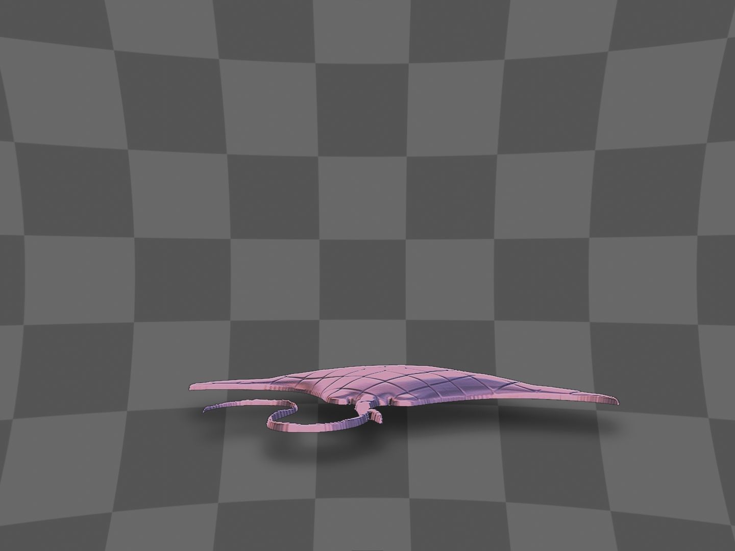 Stingray deco panel  3D print model_7