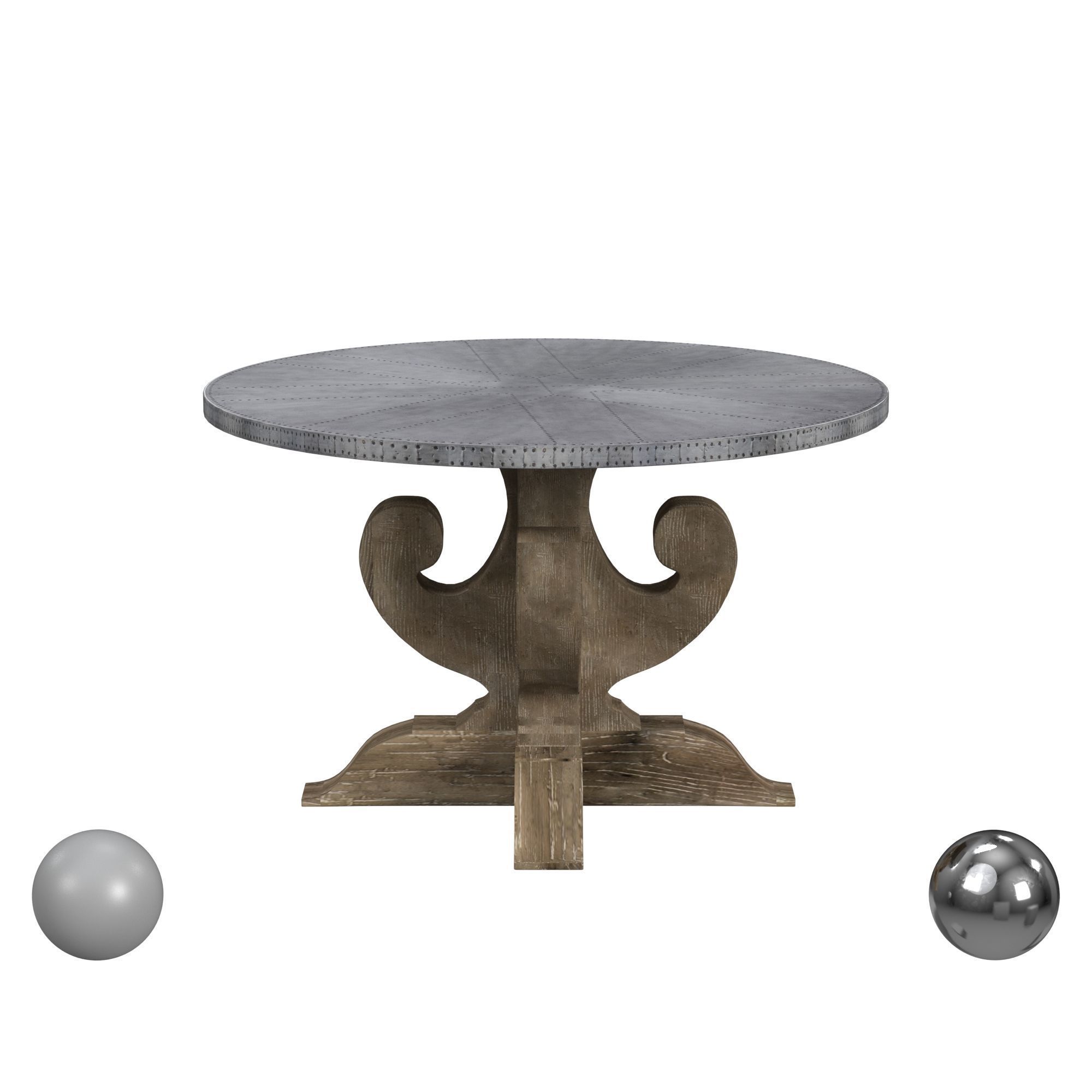 Birch Lane Levingston Round Dining Table Reviews Wayfair  3D model_1