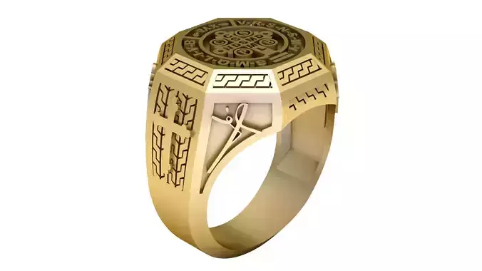 CHRIST CROSS DESIGN RING 3D PRINTABLE MODEL 