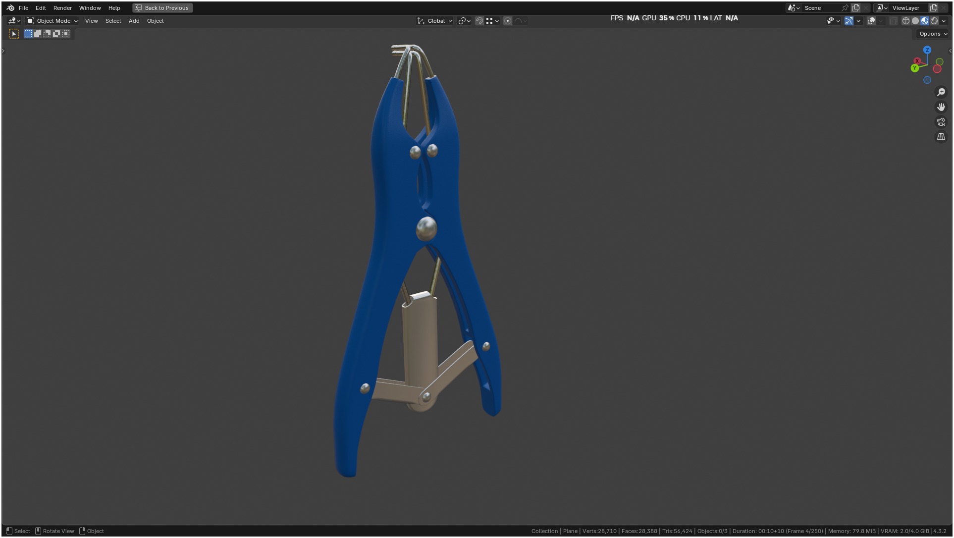 Puppy Tail Banding Elastrator 3D model_7