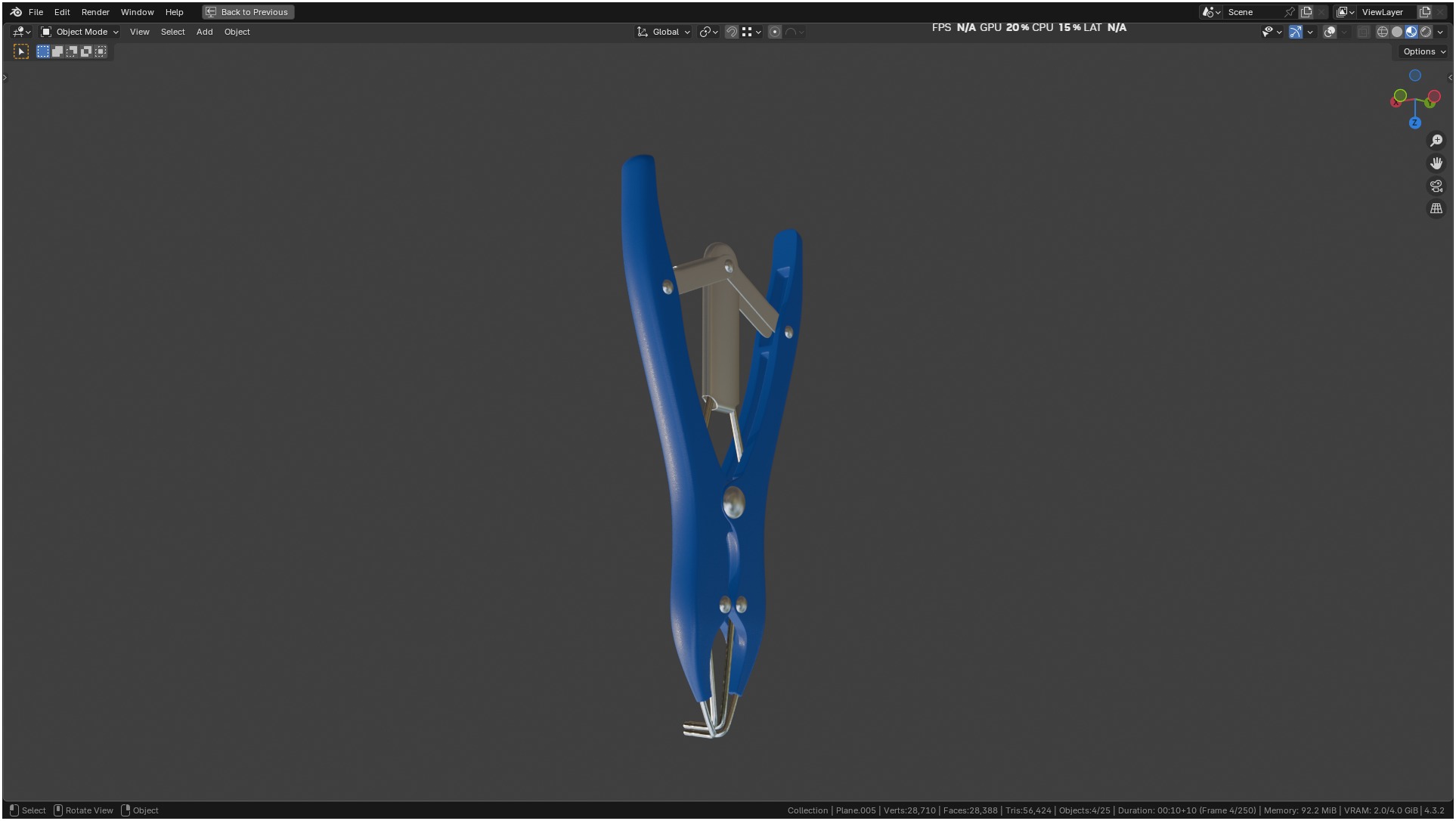 Puppy Tail Banding Elastrator 3D model_65