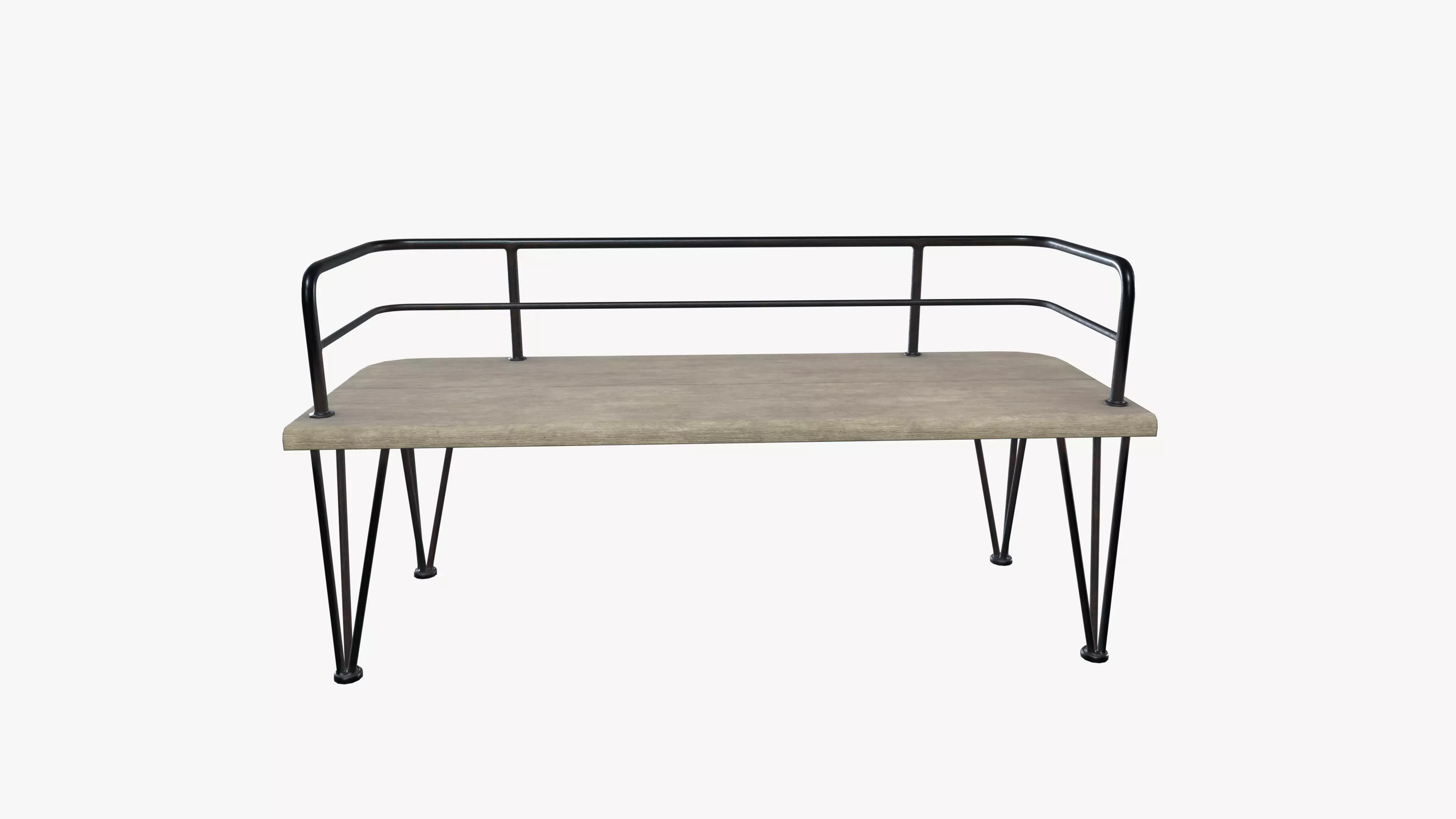 Bench Low-poly 3D model_0