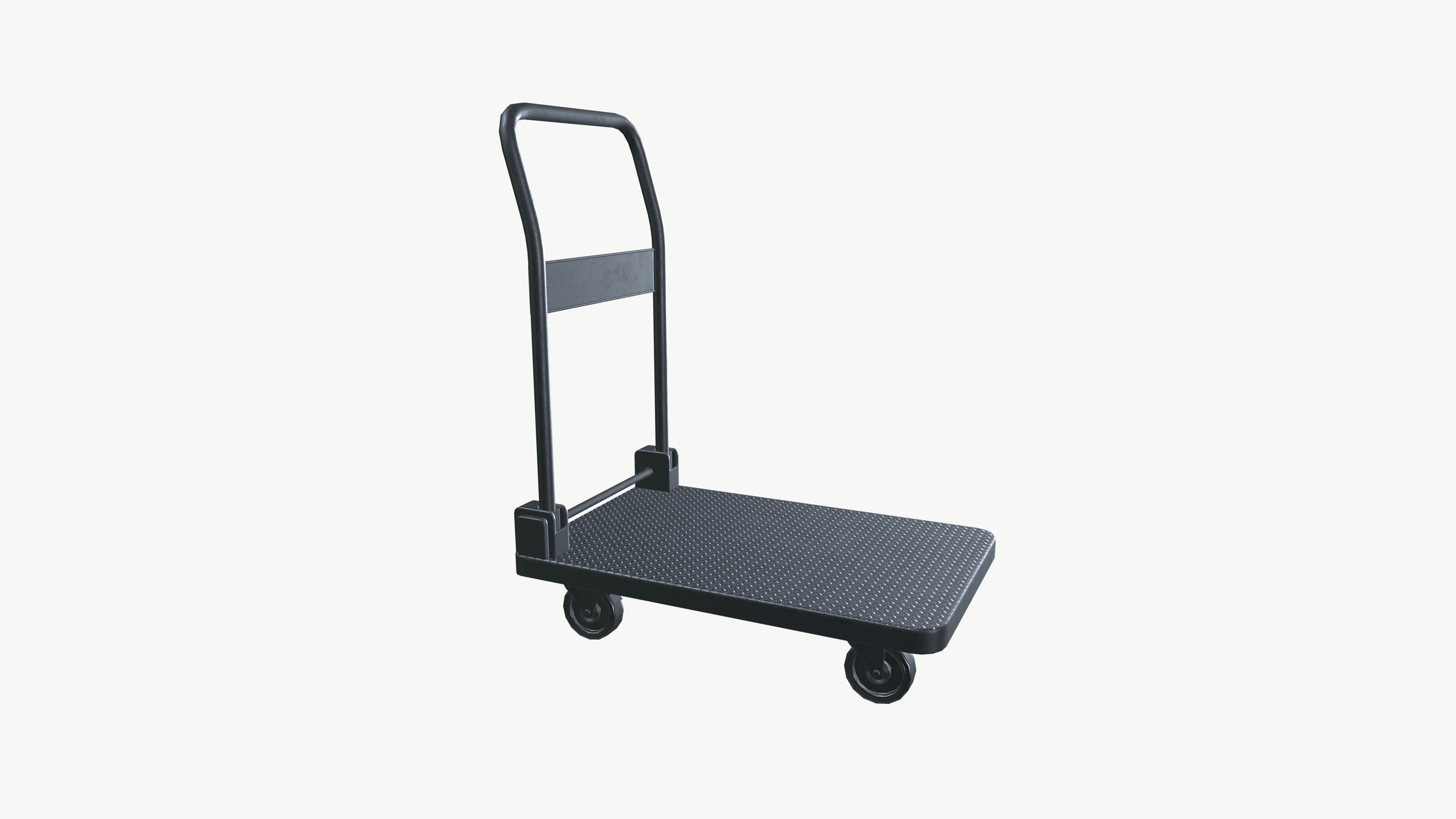 Hand Truck Low-poly 3D model_2