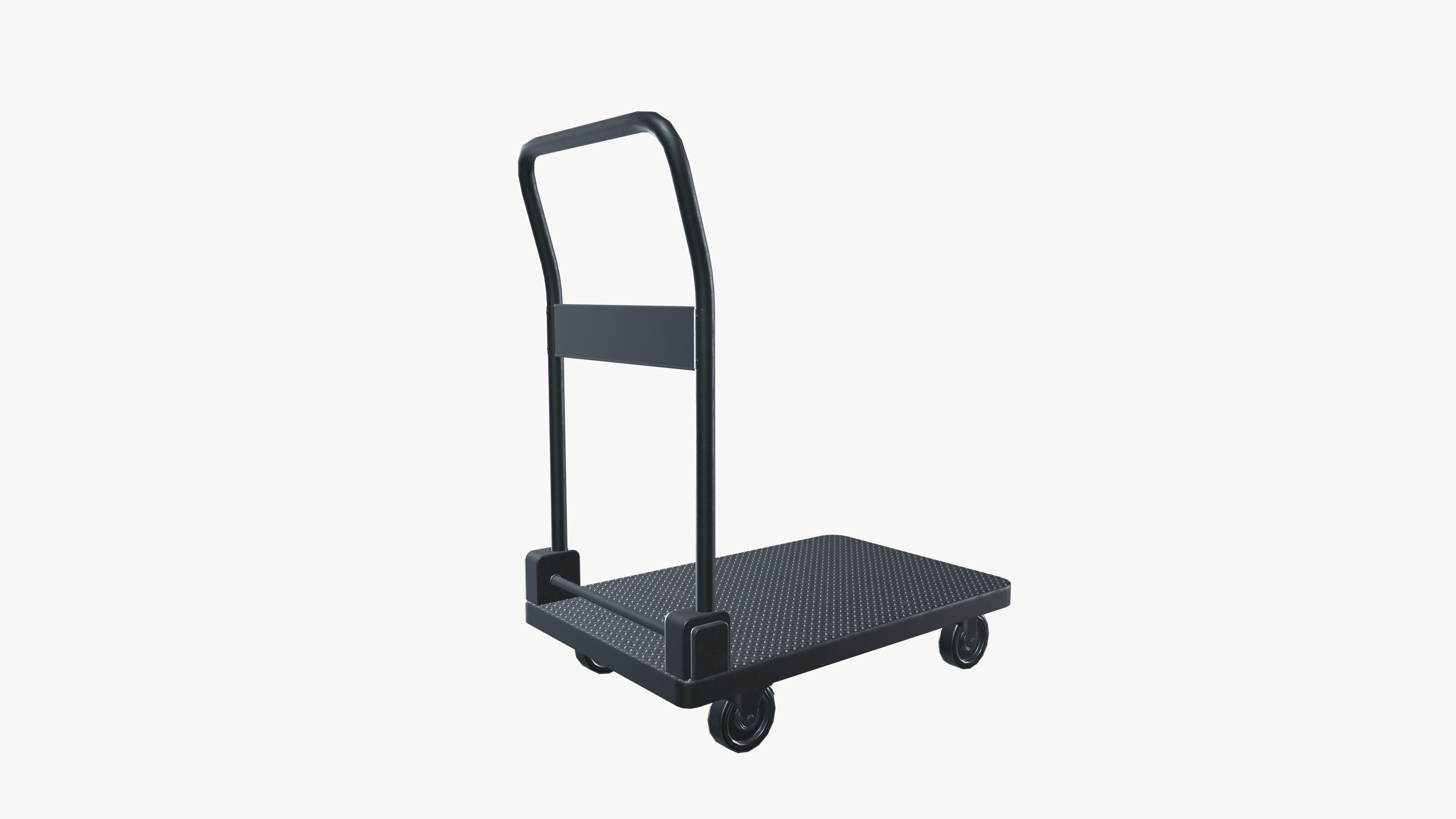 Hand Truck Low-poly 3D model_6