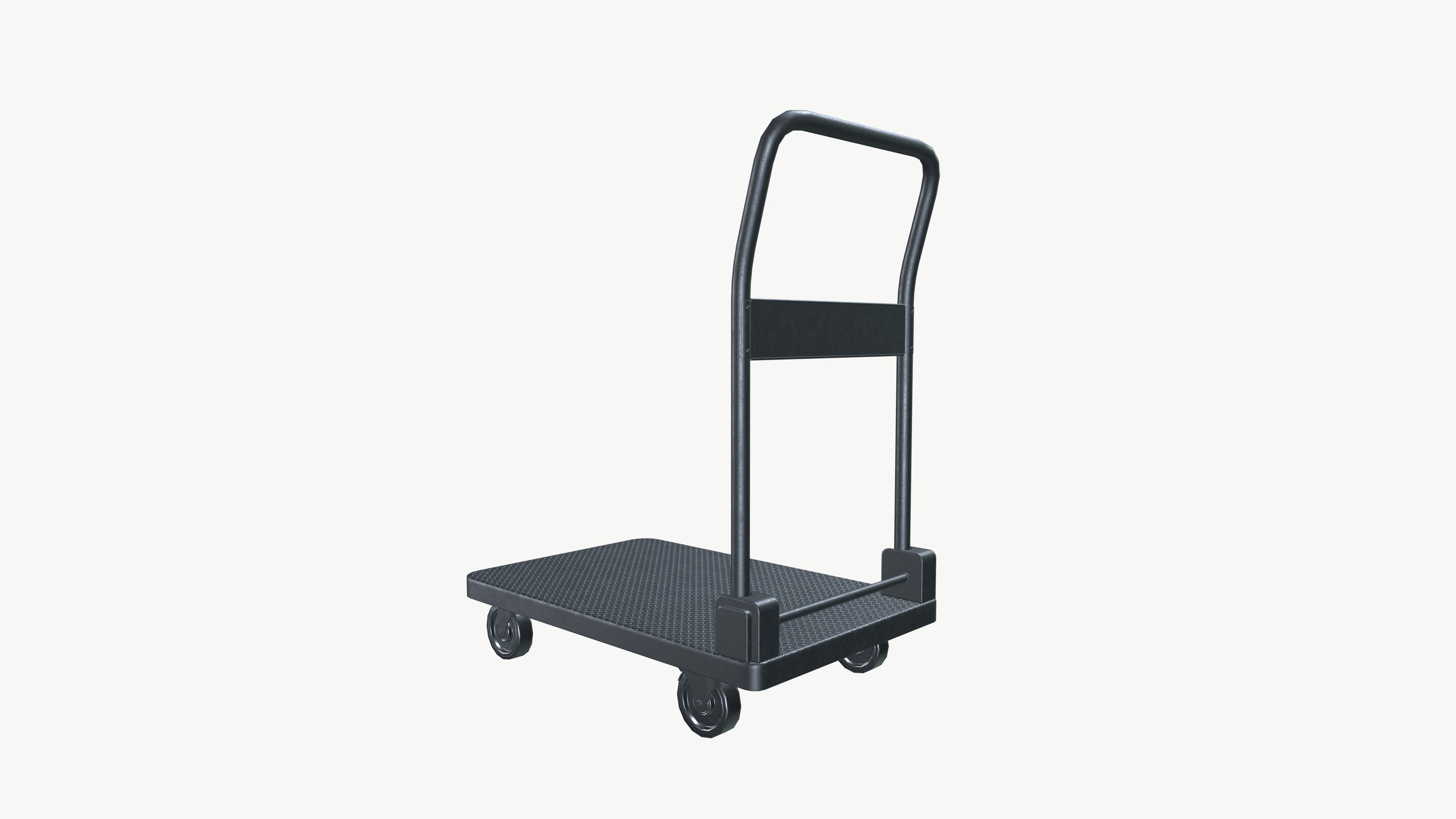 Hand Truck Low-poly 3D model_5