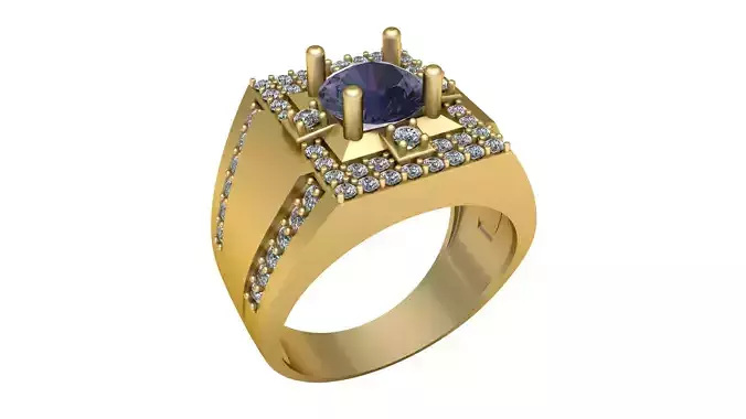 LUXURY ZARCON RING 3D PRINTABLE MODEL 3D print model