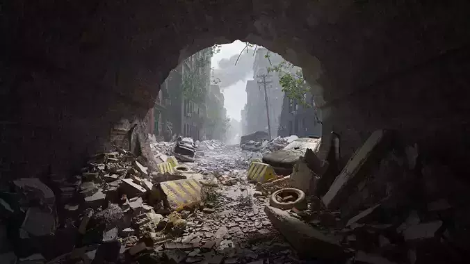Archexteriors vol 45 - destroyed city scene 3D model