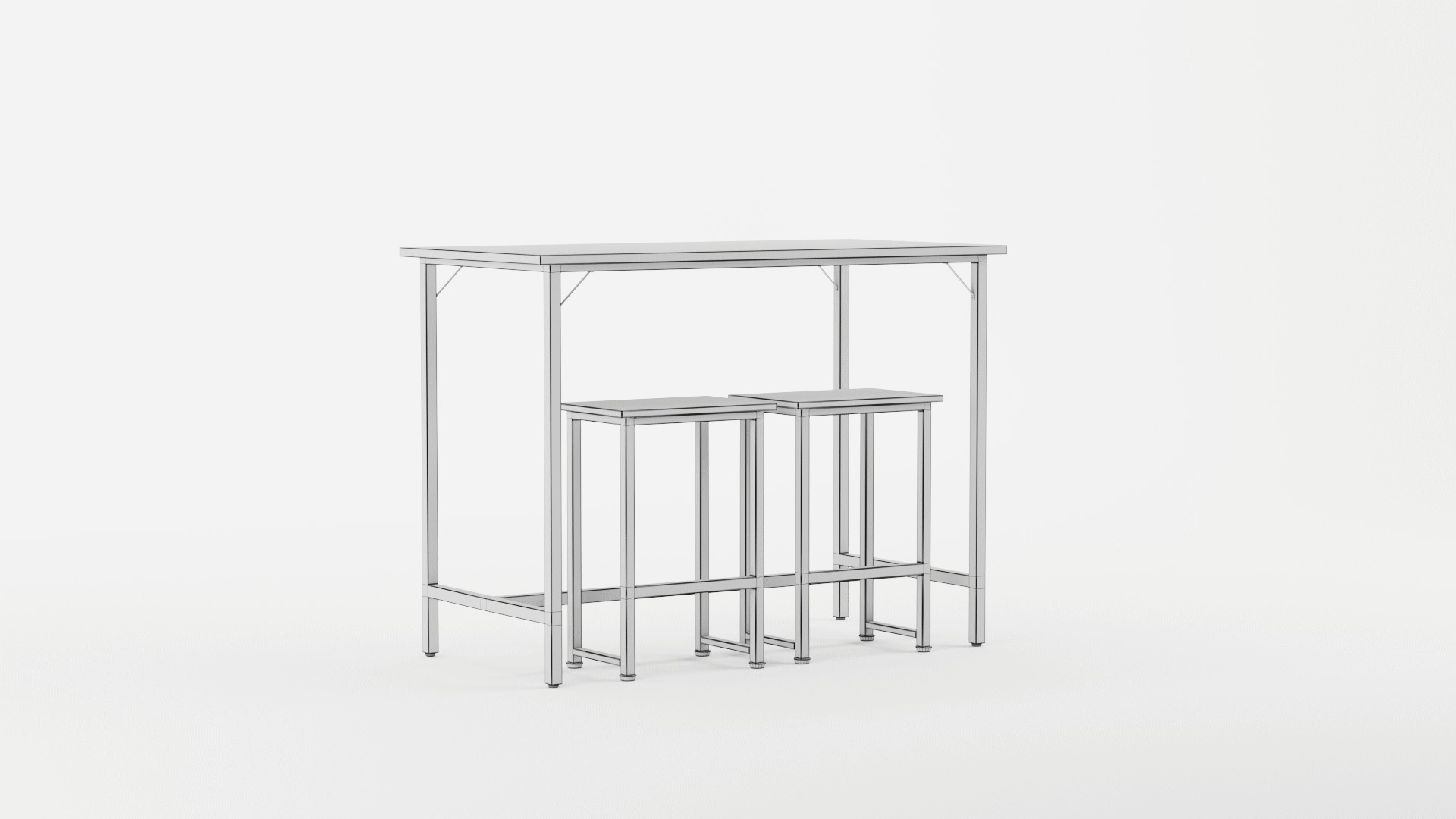 Baroda 2Person Counter Height Dining Set 3D model_8