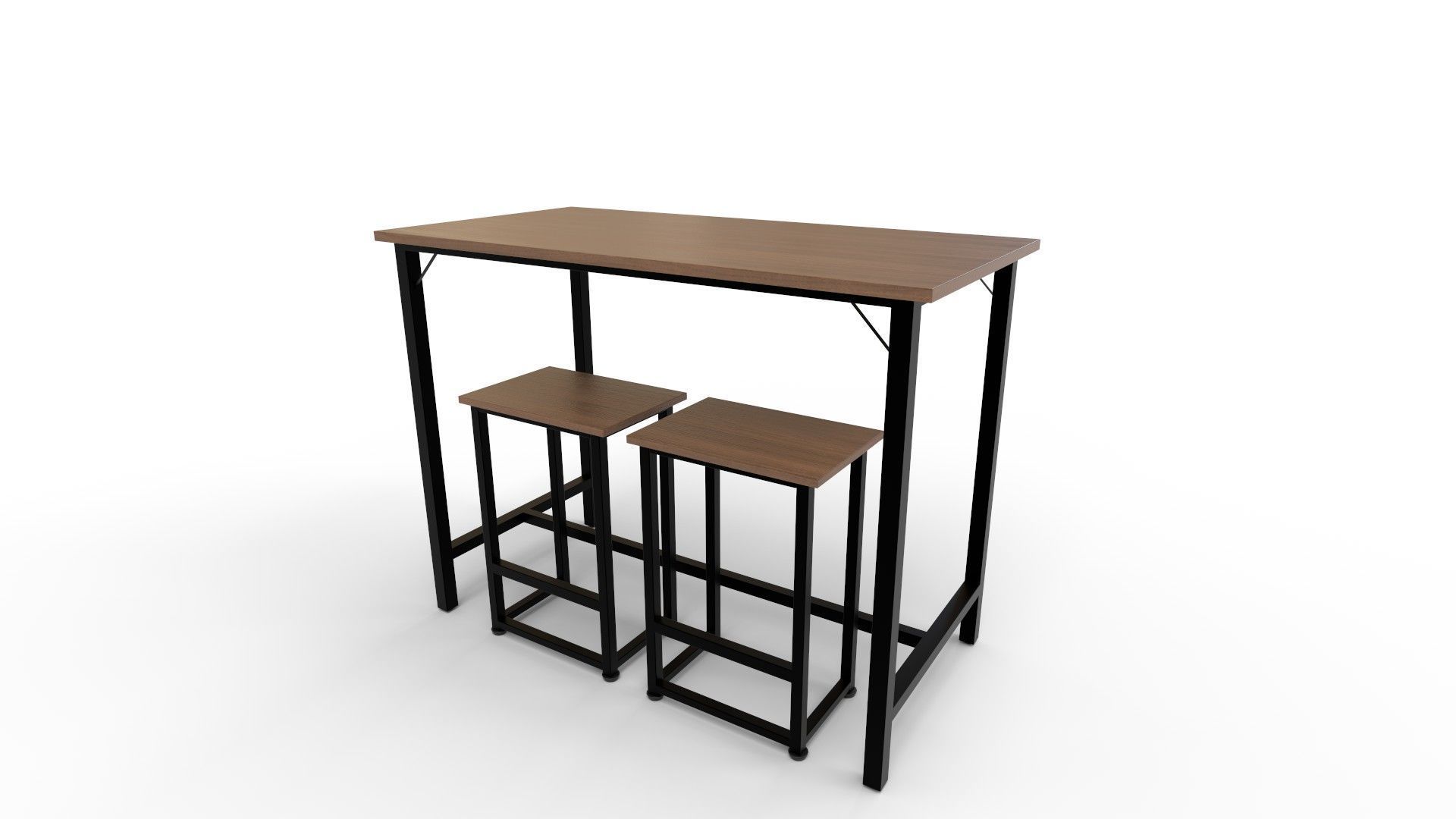 Baroda 2Person Counter Height Dining Set 3D model_2