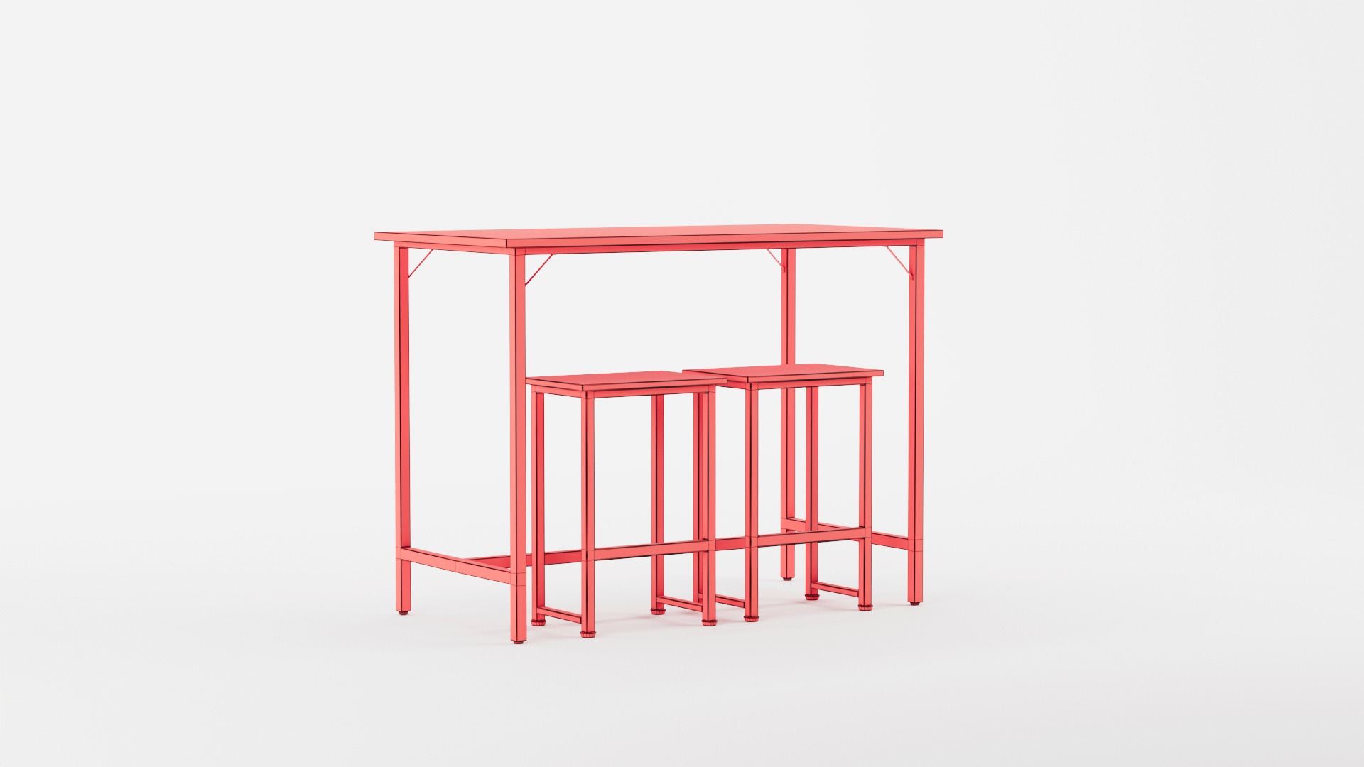 Baroda 2Person Counter Height Dining Set 3D model_9