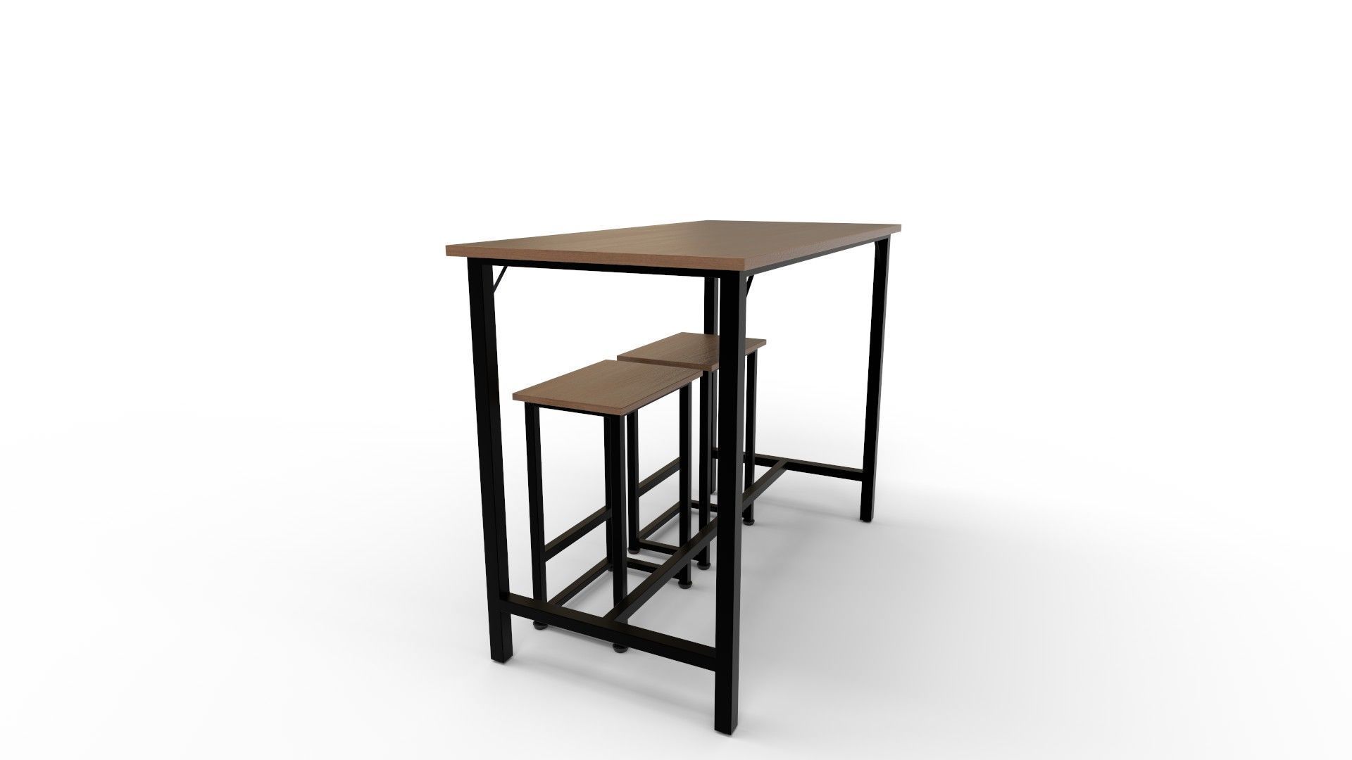 Baroda 2Person Counter Height Dining Set 3D model_4