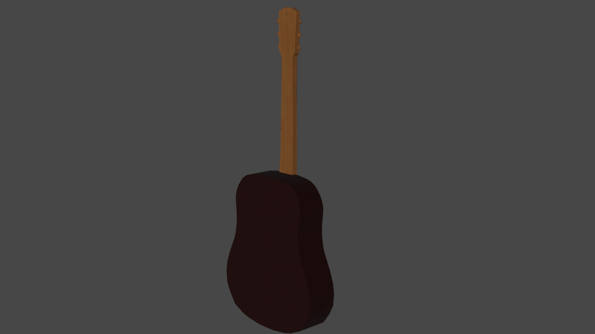 Classic Acoustic Guitar Asset Low-poly 3D model_4