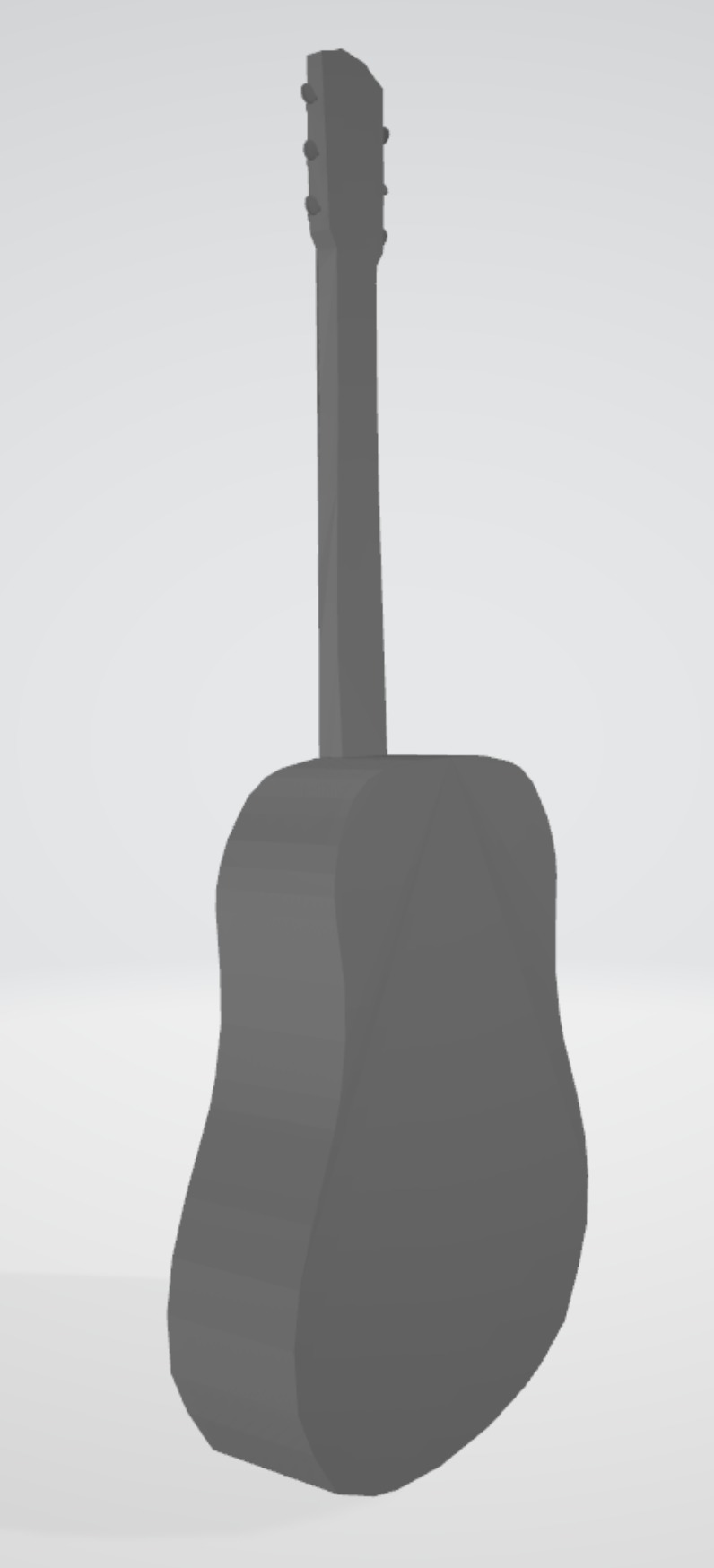 Classic Acoustic Guitar Asset Low-poly 3D model_10
