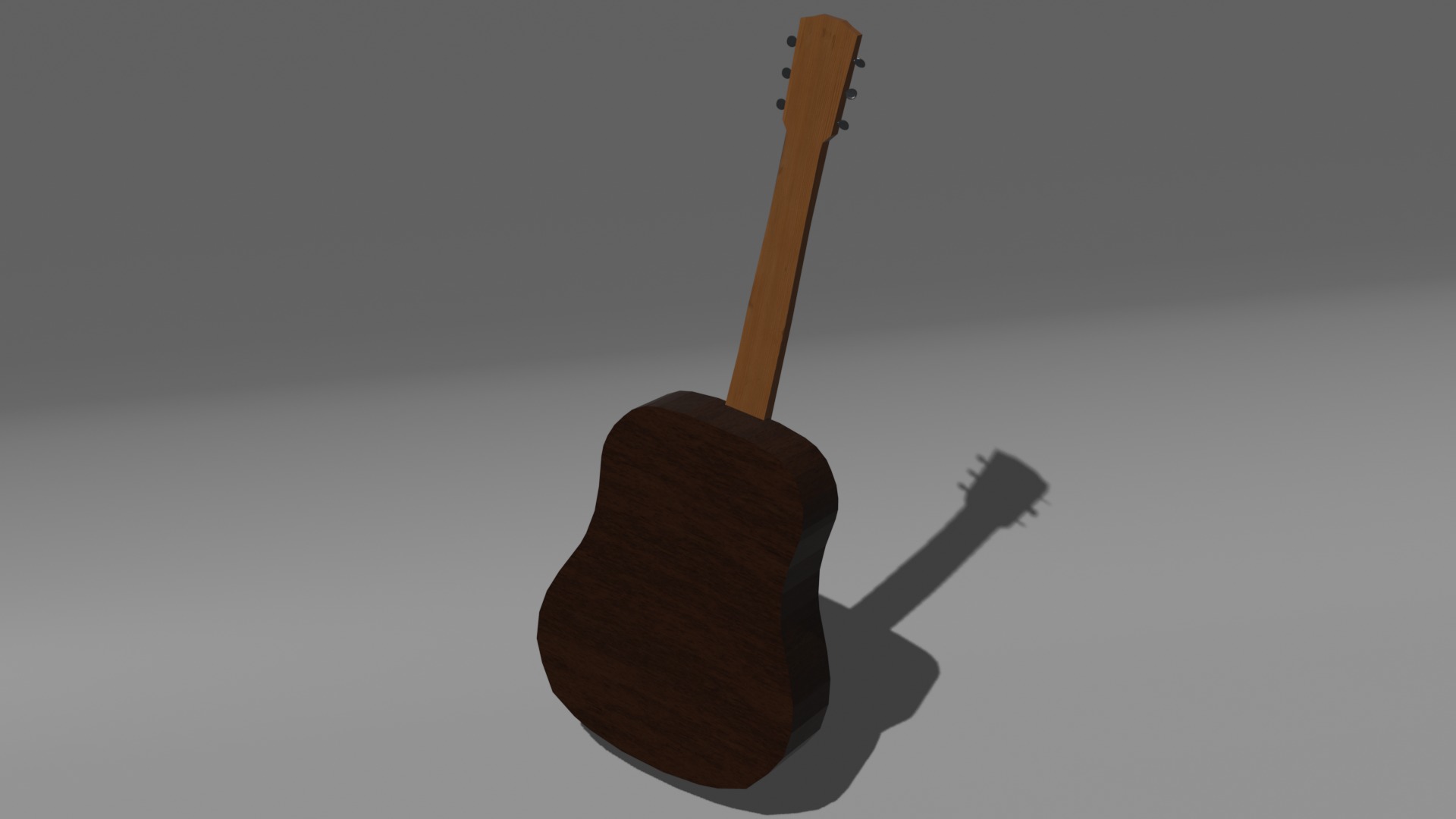 Classic Acoustic Guitar Asset Low-poly 3D model_2