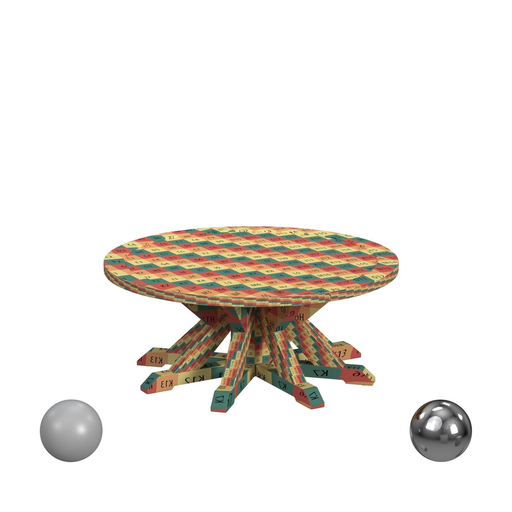 Crestview Hamilton Cocktail Table 3D model_2