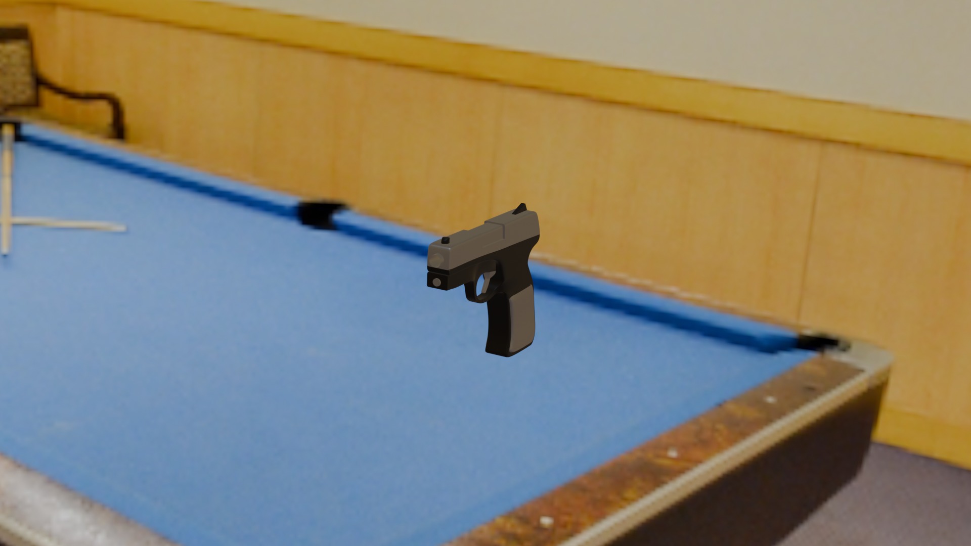 gun Low-poly 3D model_1