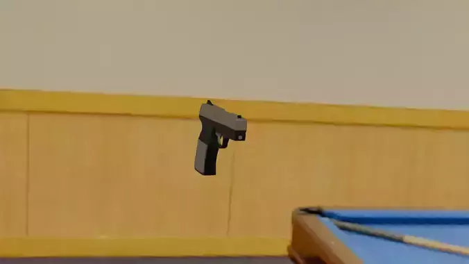 gun Low-poly 3D model