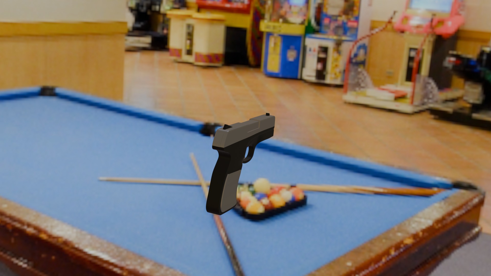 gun Low-poly 3D model_3