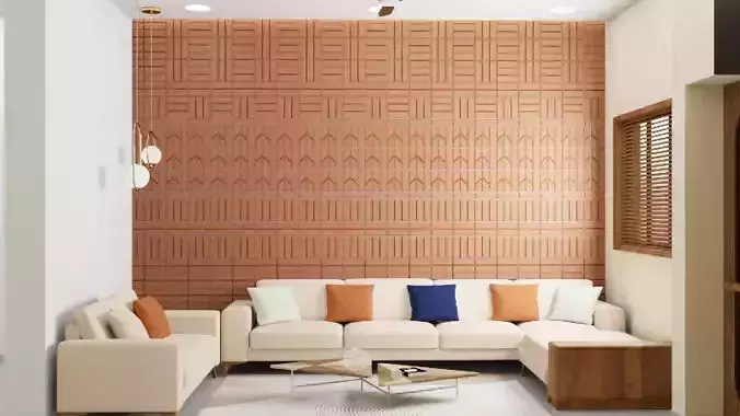 Modern Living Dining and Kitchen Interior 