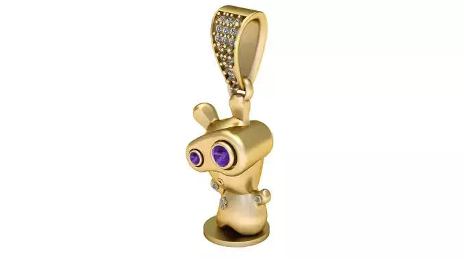 RABIT CARTOON PENDANT  3D PRINTABLE MODEL  3D print model