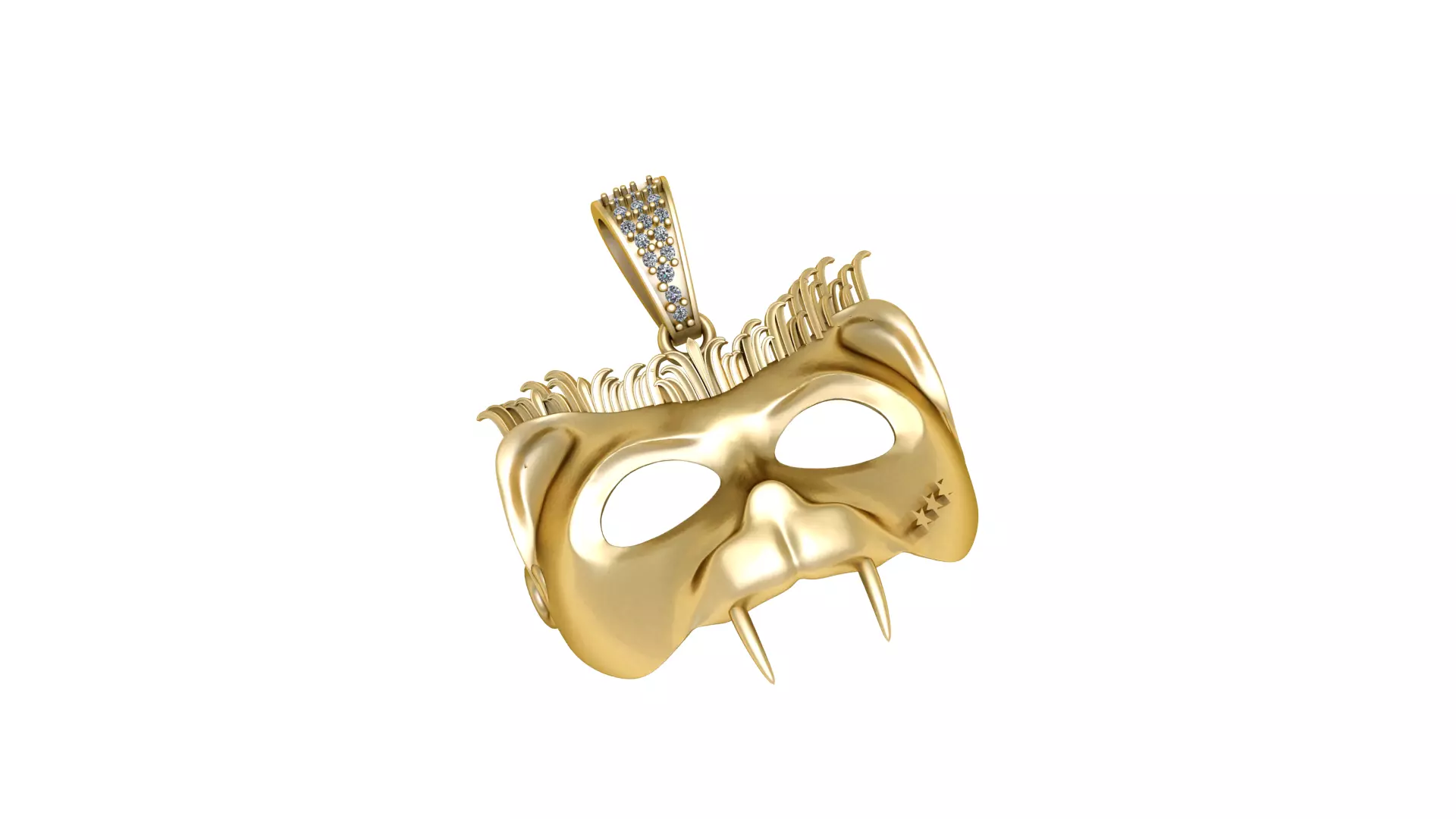 ANIMAL FACE MASK PENDANT 3D PRINTABLE MODEL 3D print model