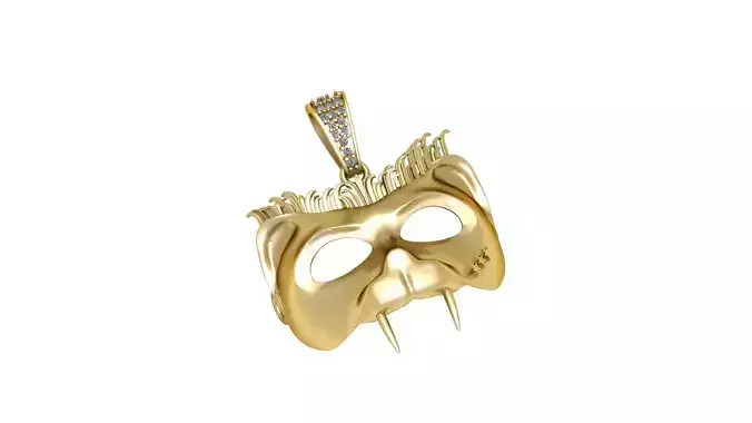 ANIMAL  FACE MASK PENDANT 3D PRINTABLE MODEL 