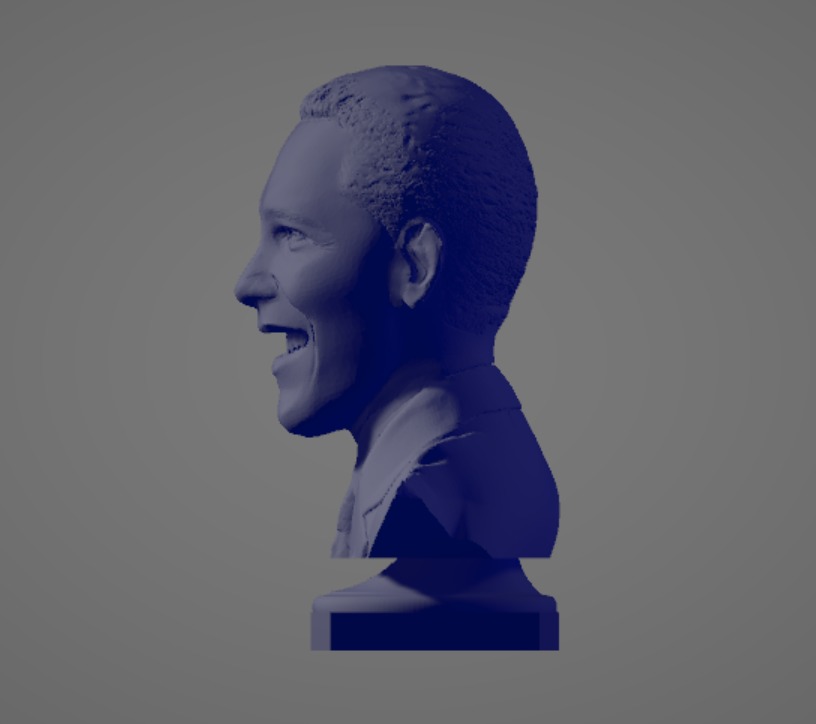 Barack Obama portrait statue  3D print model_1