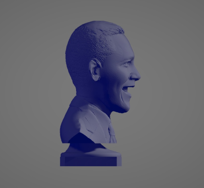 Barack Obama portrait statue  3D print model_2