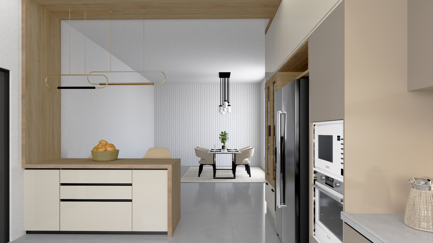 Modern Kitchen Free 3D model_2